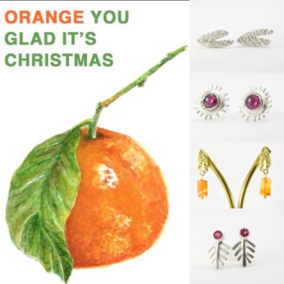 Orange you glad it’s Christmas, embracing the month of December, last few earrings posted on the website today. 
#jewellerygiftsforher 
#silverstudearrings 
#websitepromotion 
#lisahamiltonjewellery