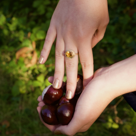 WARM ORANGE RING WORN